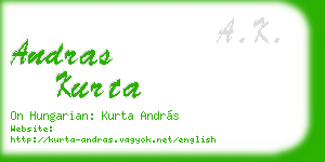 andras kurta business card