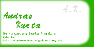 andras kurta business card